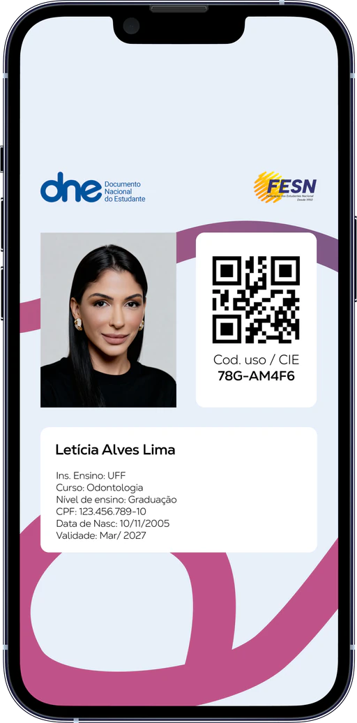 Carteirinha digital NacionalCIE no celular