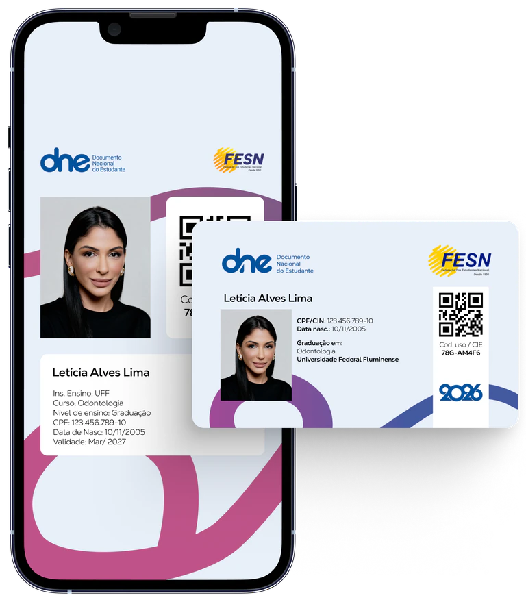 Carteirinha NacionalCIE física e digital